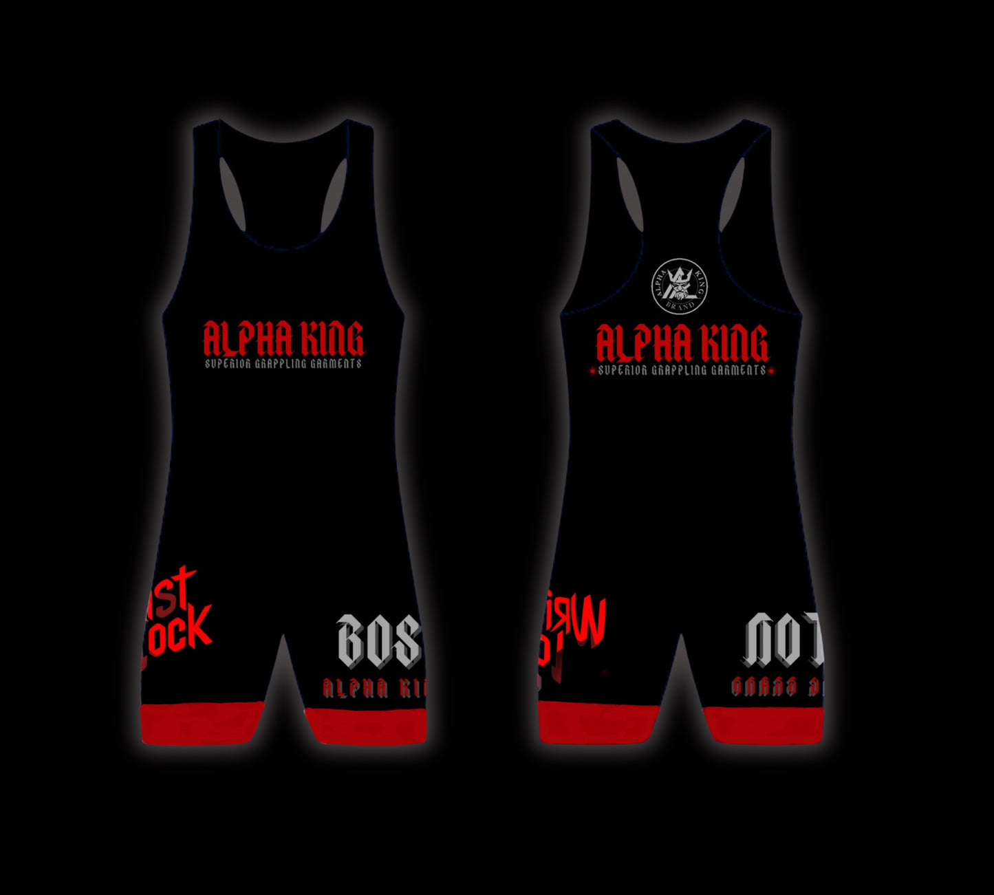 Alpha King Blackout Wrestling Singlet