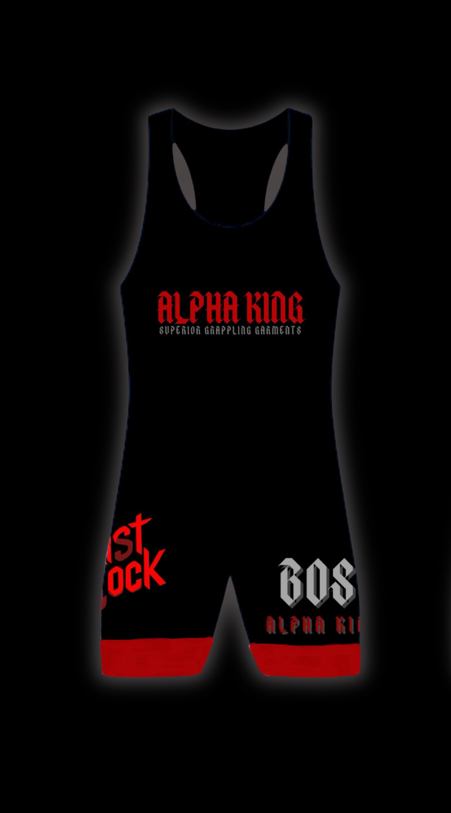 Alpha King Blackout Wrestling Singlet